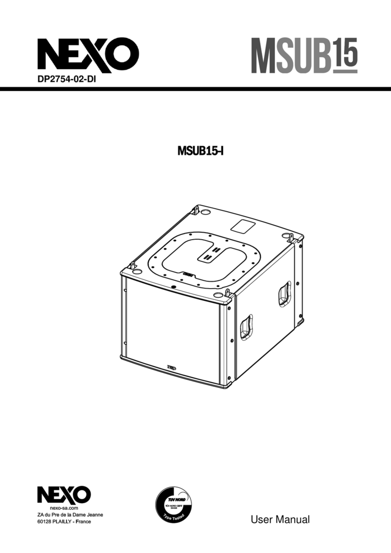Nexo MSUB15-I User manual