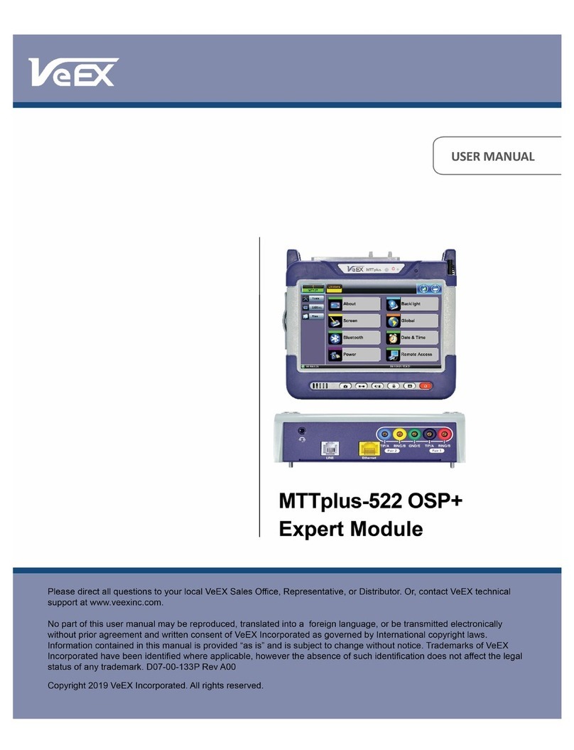 VeEX MTTplus-522 OSP+ user manual