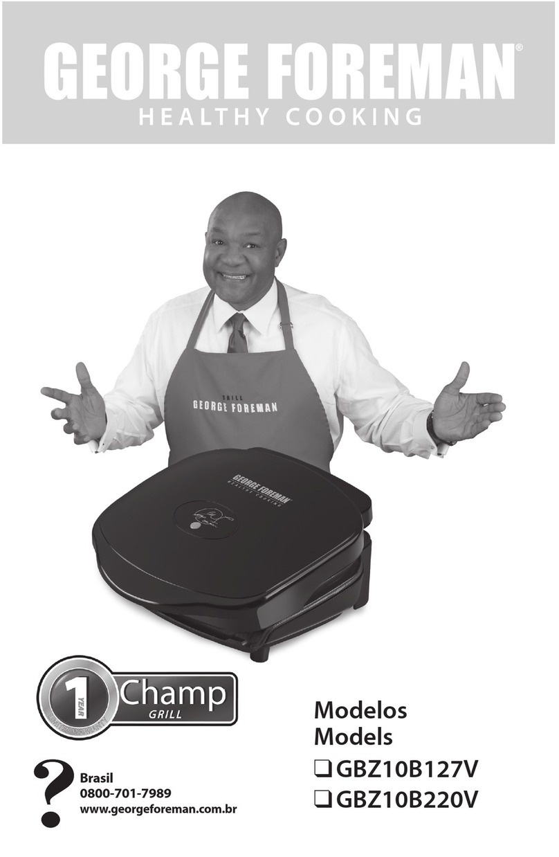 George Foreman GBZ10B127V Operating instructions