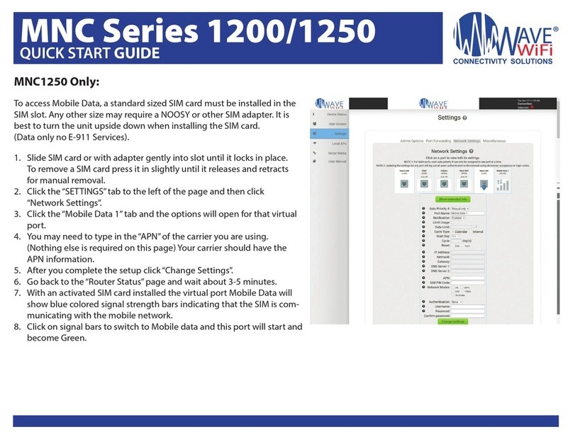 Wave wifi MNC-1200 User manual