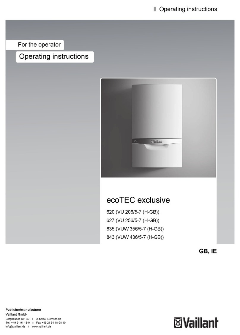 Vaillant ecoTEC exclusive 620 operating instructions