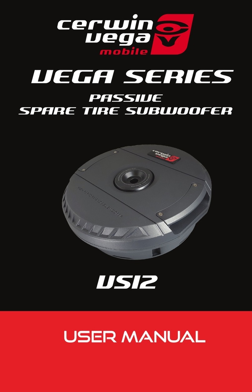 Cerwin-Vega Vega Series user manual