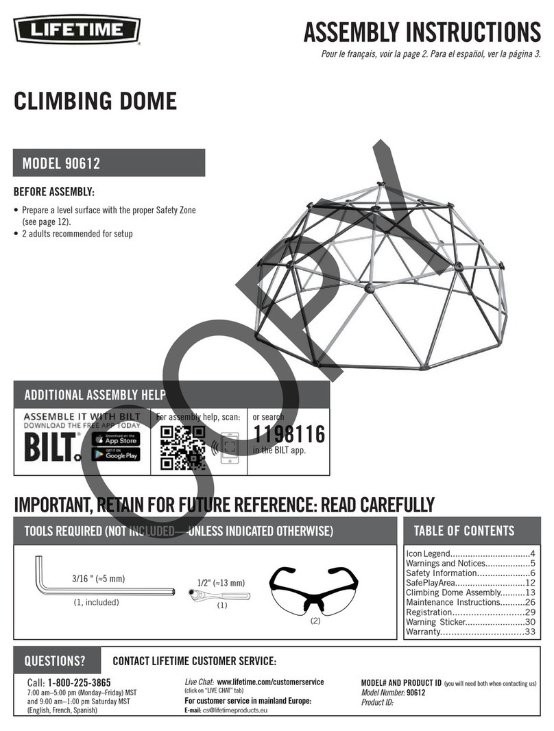 Lifetime CLIMBING DOME User manual