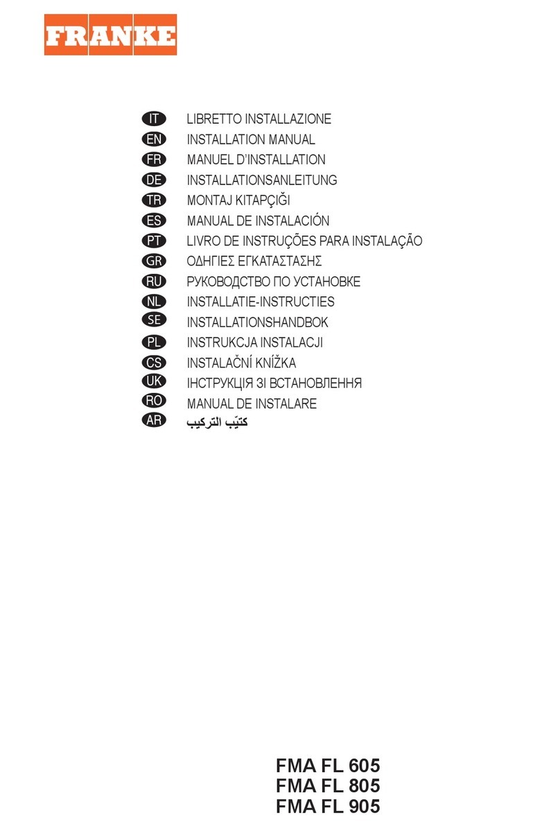 Franke FMA FL 805 installation manual