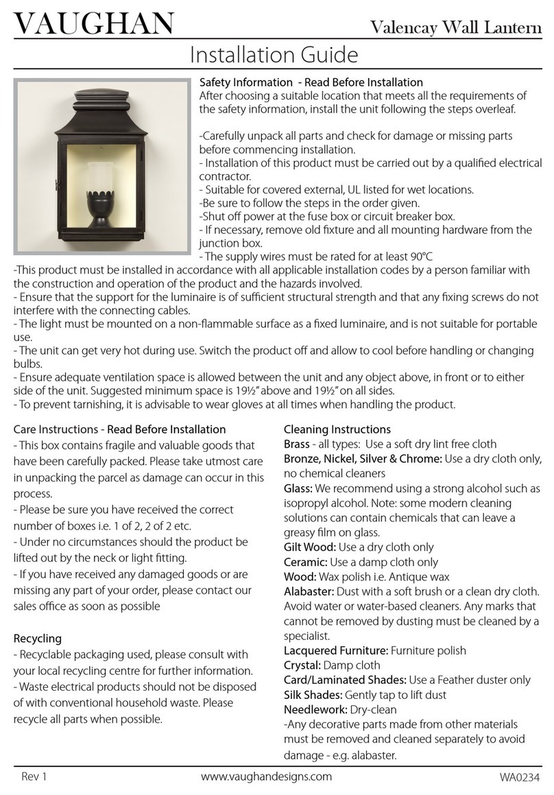 Vaughan Valencay installation guide