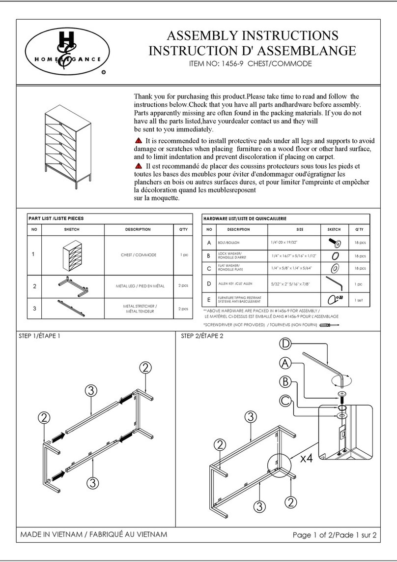 Homelegance 1456-9 Assembly instructions
