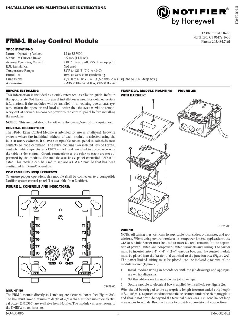Honeywell NOTIFIER FRM-1 Installation and maintenance instructions
