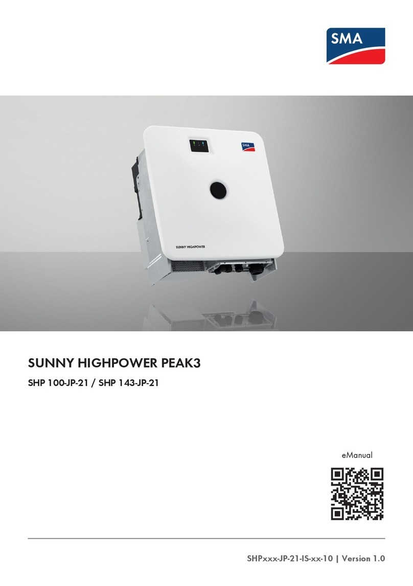 SMA SUNNY HIGHPOWER PEAK3 SHP 100-20 User manual SMA SUNNY HIGHPOWER PEAK3 SHP 100-20 User manual