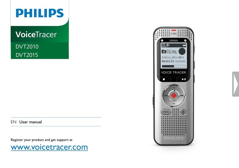 Philips VoiceTracer DVT2015 user manual