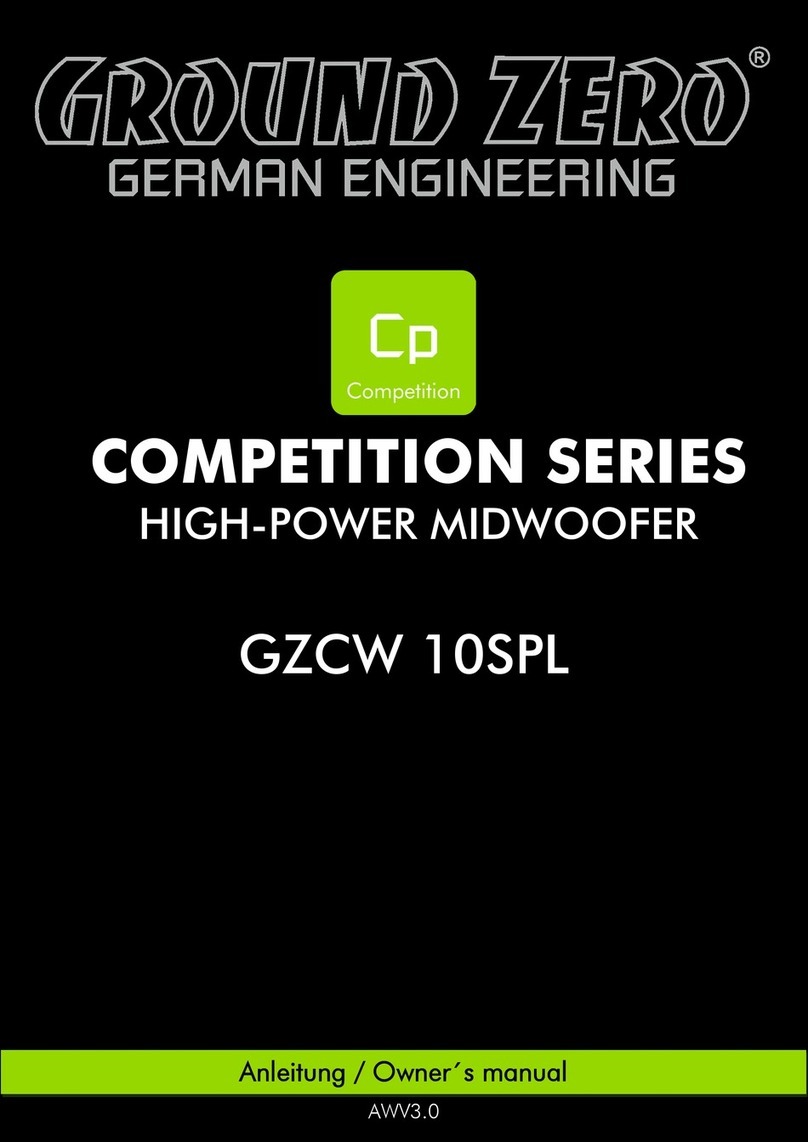 Ground Zero Competition Series User manual Ground Zero Competition Series User manual