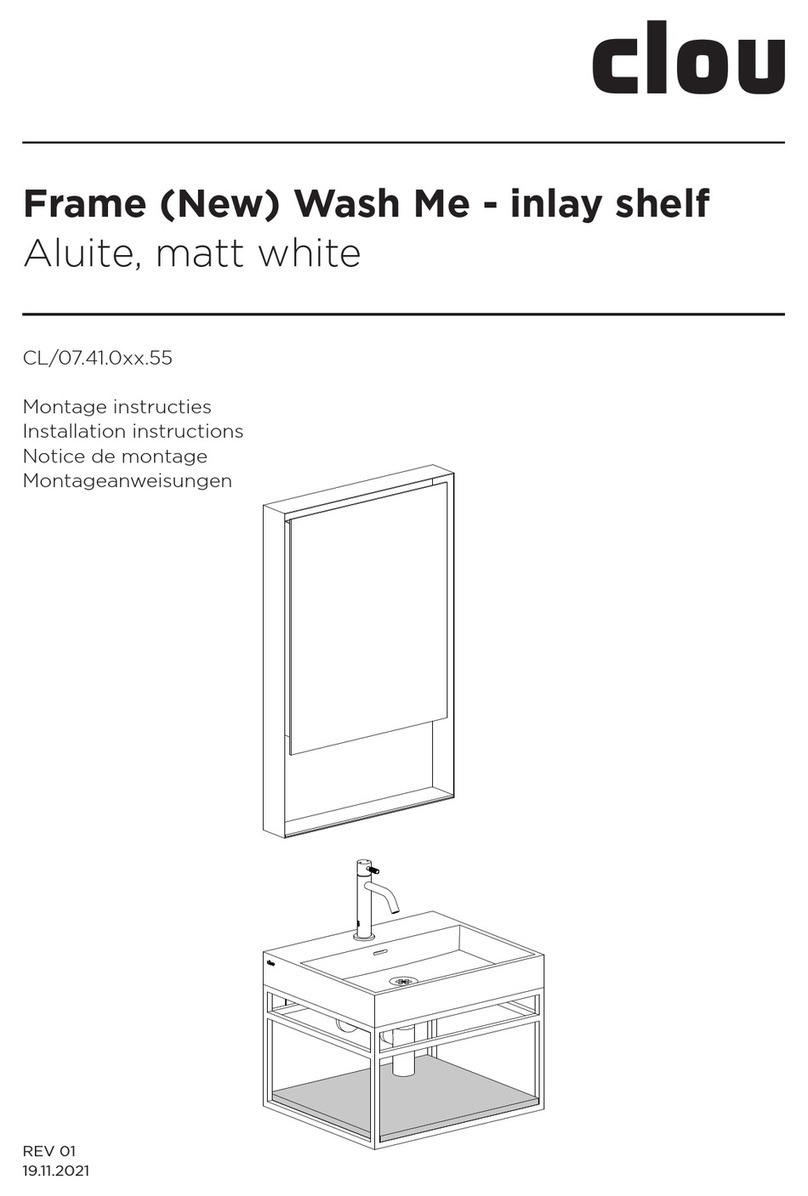 Clou Frame Wash Me CL/07.41.0 55 Series User manual Clou Frame Wash Me CL/07.41.0 55 Series User manual