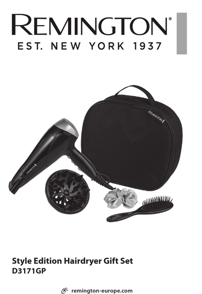 Remington Style Edition Hairdryer Gift Set manual