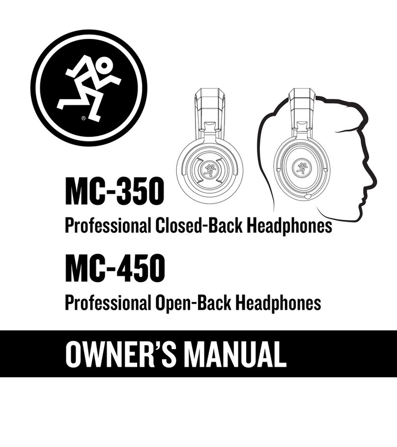 Mackie MC-350 owner's manual