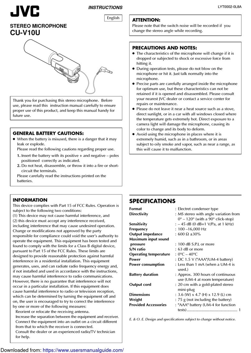 JVC CU-V10U User manual