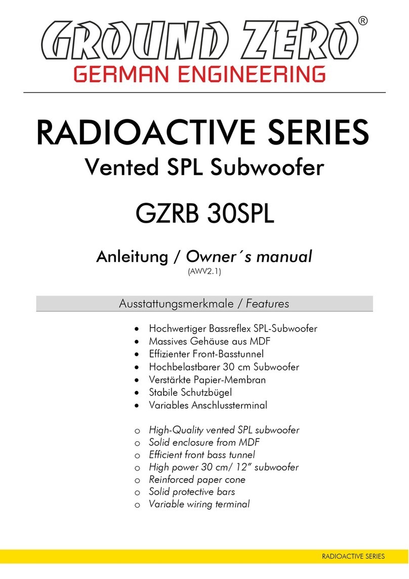 Ground Zero RADIOACTIVE Series owner's manual