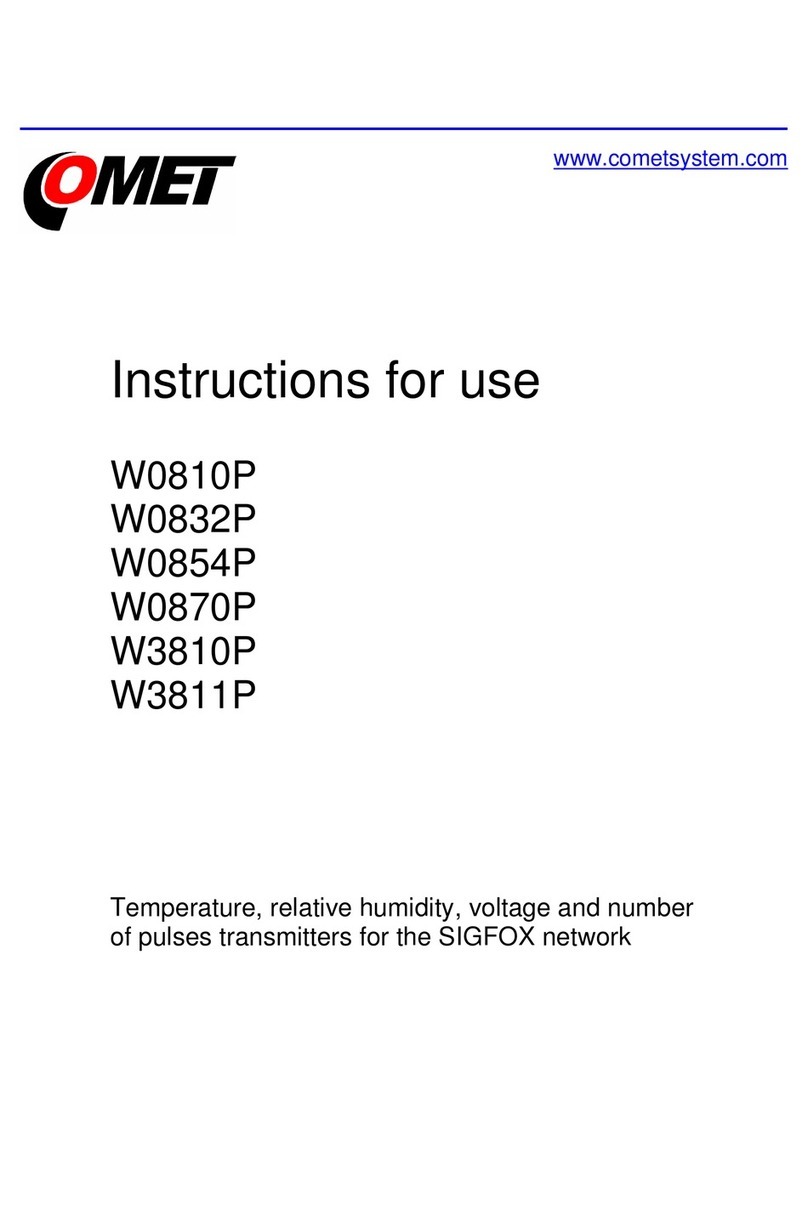 Comet W0832P Instructions for use
