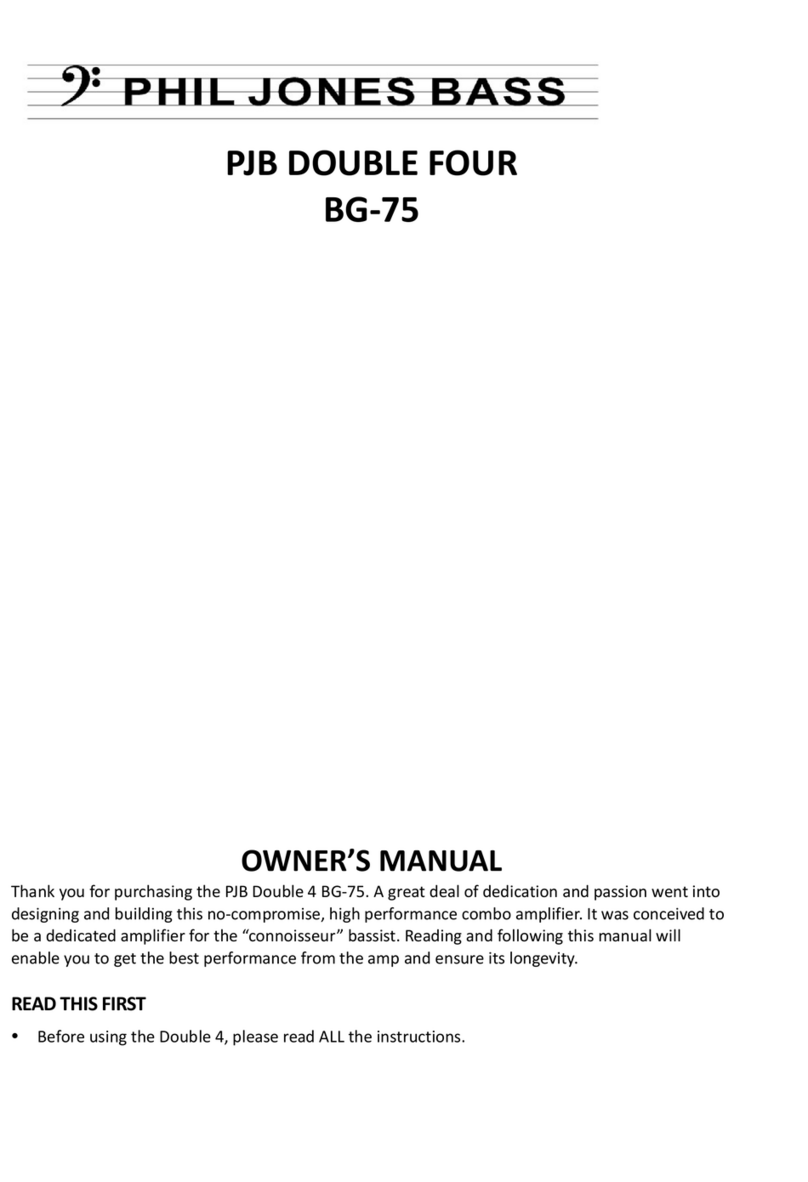 Phil Jones Bass BG-75 owner's manual Phil Jones Bass BG-75 owner's manual