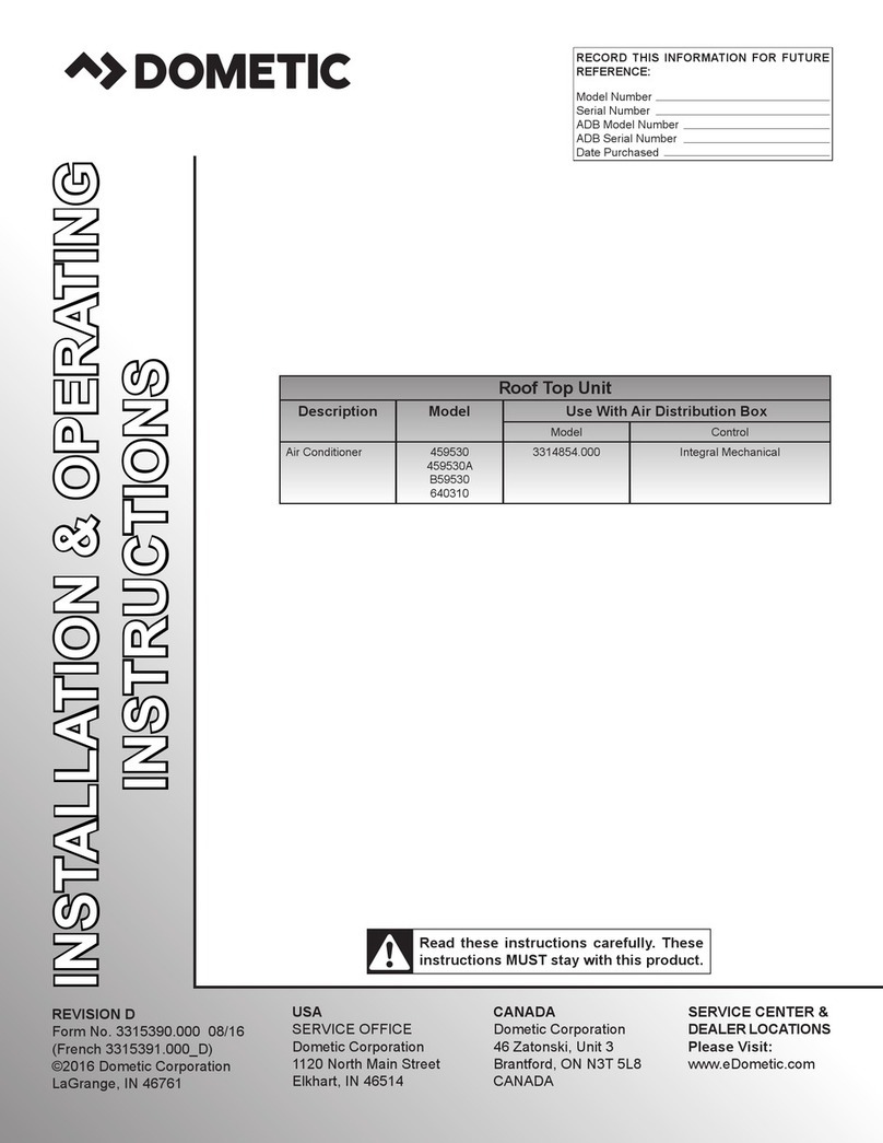 Dometic 459530 Manual
