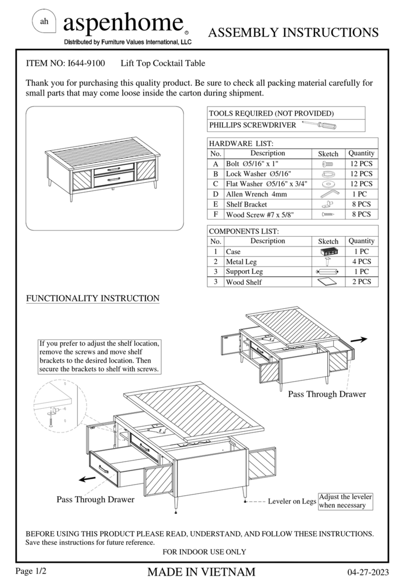 aspenhome I644-9100 User manual