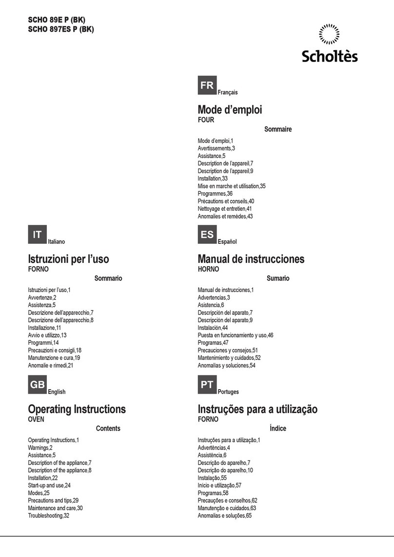 SCHOLTES SCHO 89E P User manual