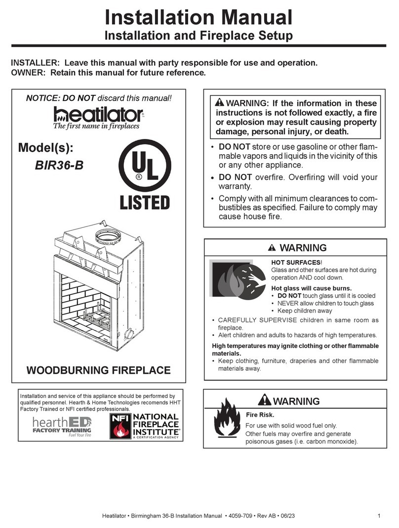 Heatilator BIR42-B User manual