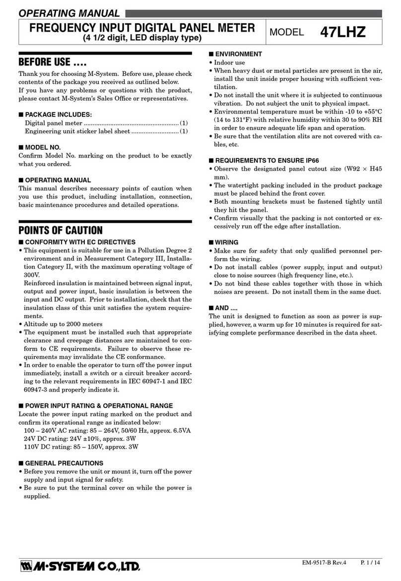M-system 47LHZ User manual