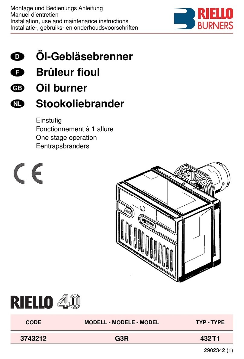 Riello Burners G3R Quick start guide