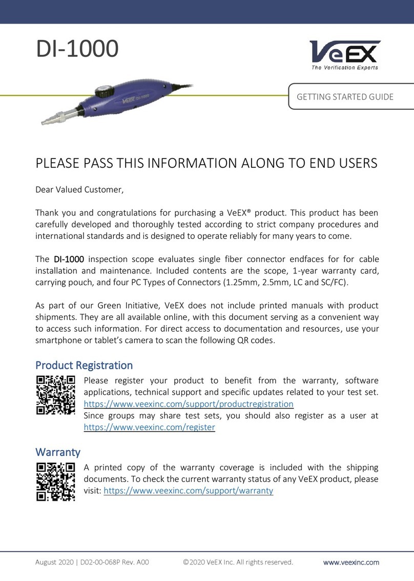 VeEX DI-1000 Getting started guide