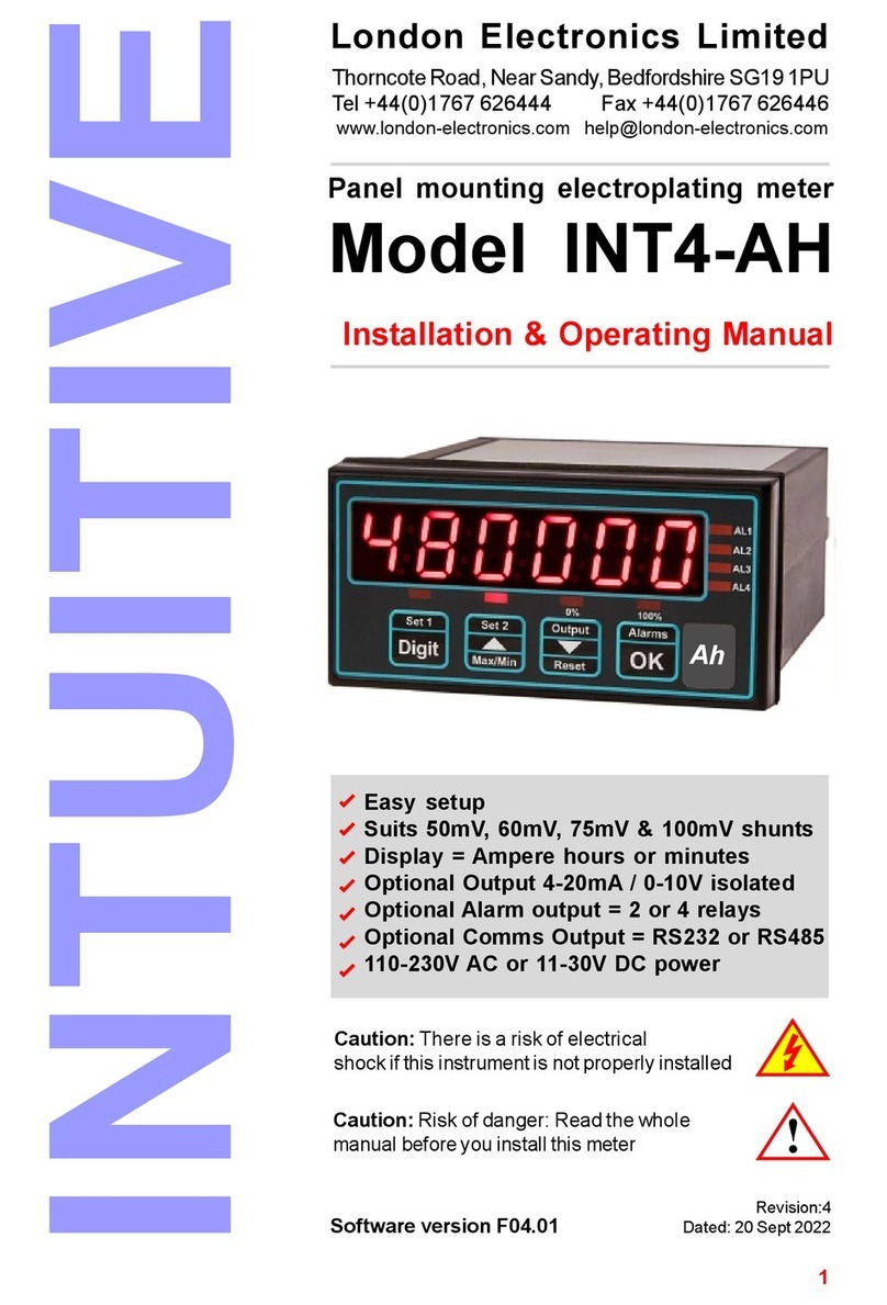 London Electronics Intuitive INT4-AH Installation instructions