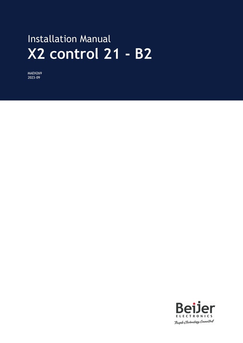 Beijer Electronics X2 control 21 - B2 installation manual