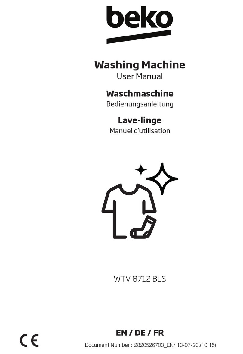 Beko WTV 8712 BLS User manual Beko WTV 8712 BLS User manual