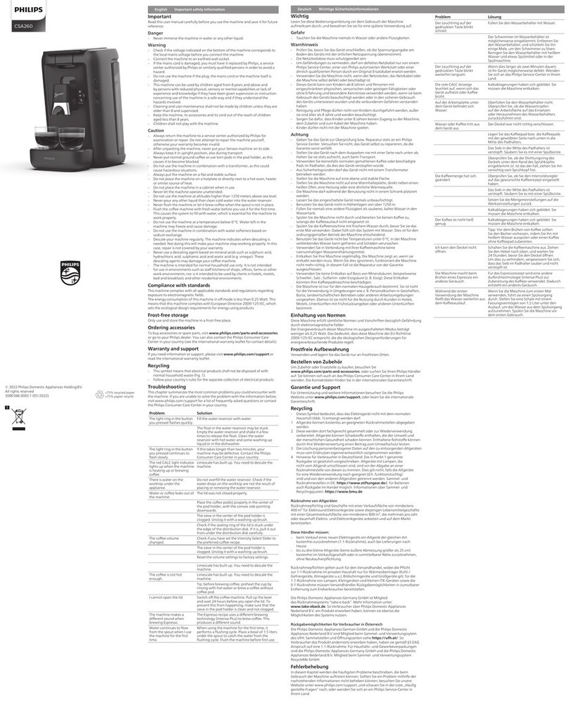 Philips Senseo Maestro User manual
