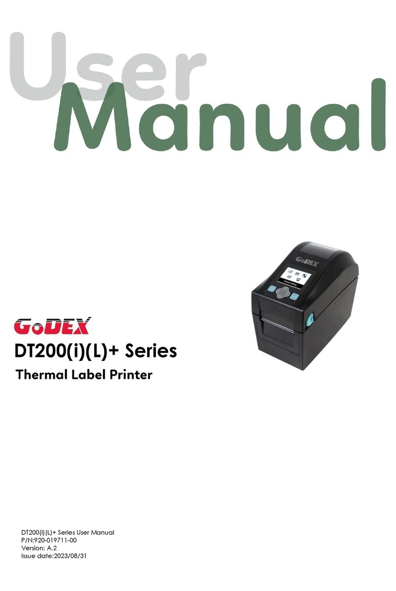 Godex DT200+ Series User manual Godex DT200+ Series User manual