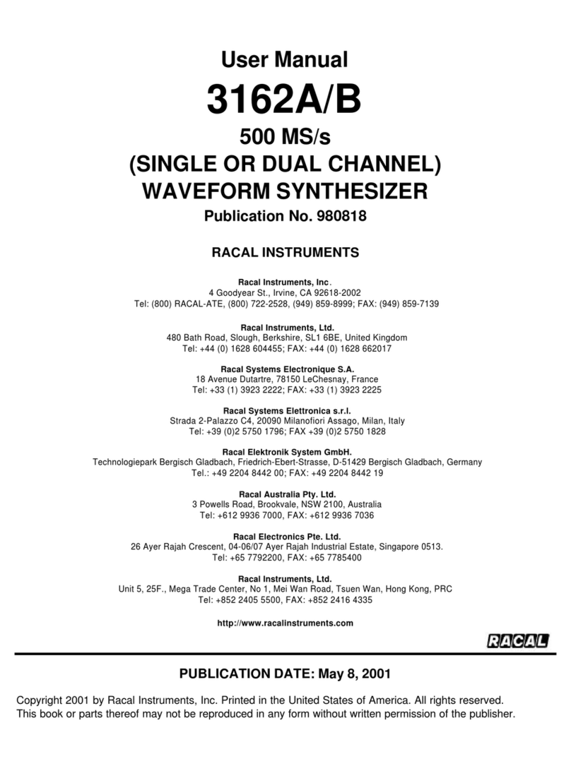 Racal Instruments 3162A/B User manual