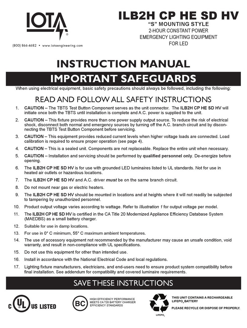 IOTA ILB2H CP HE SD HV instruction manual