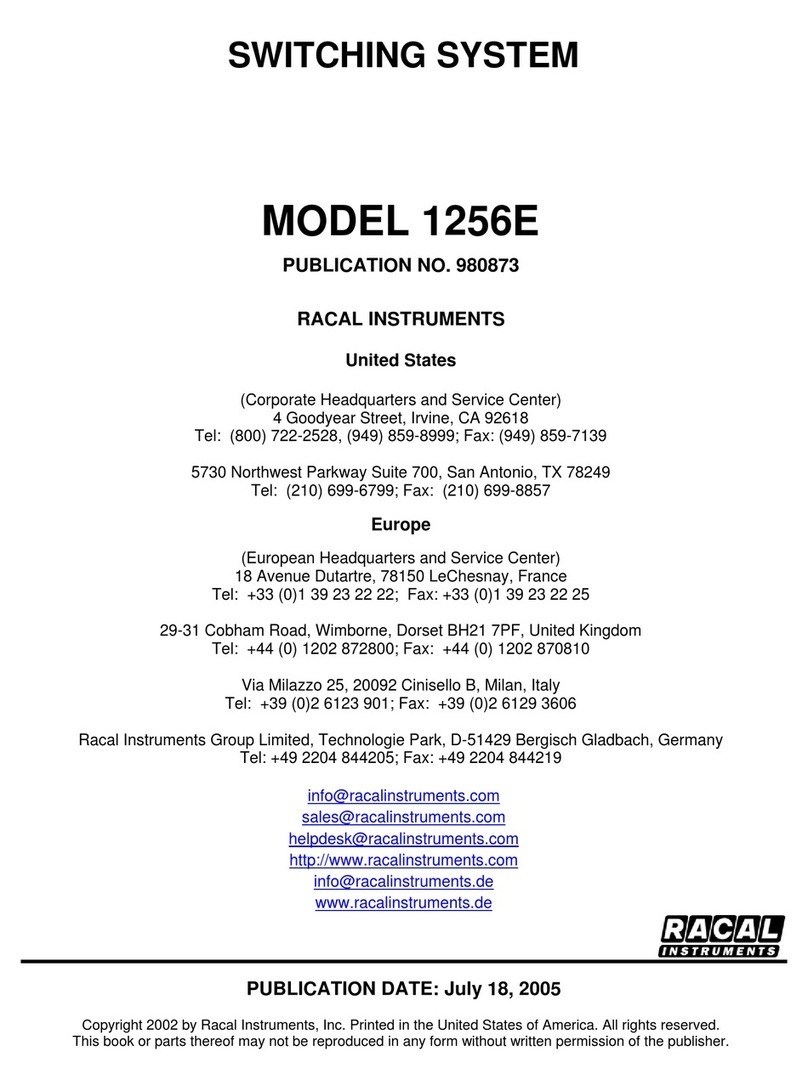 Racal Instruments 1256E User manual