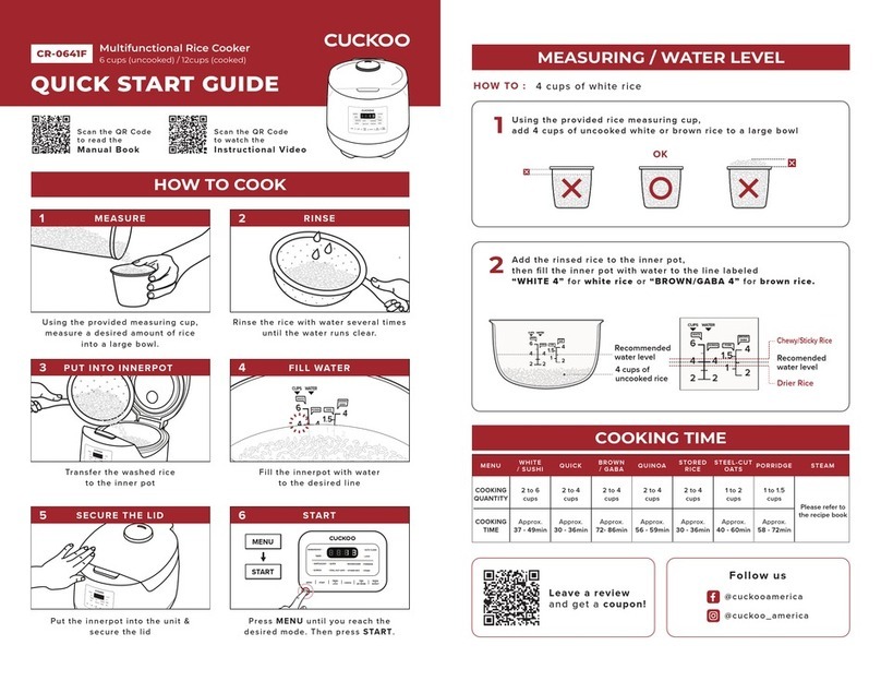 Cuckoo CR-0641F User manual