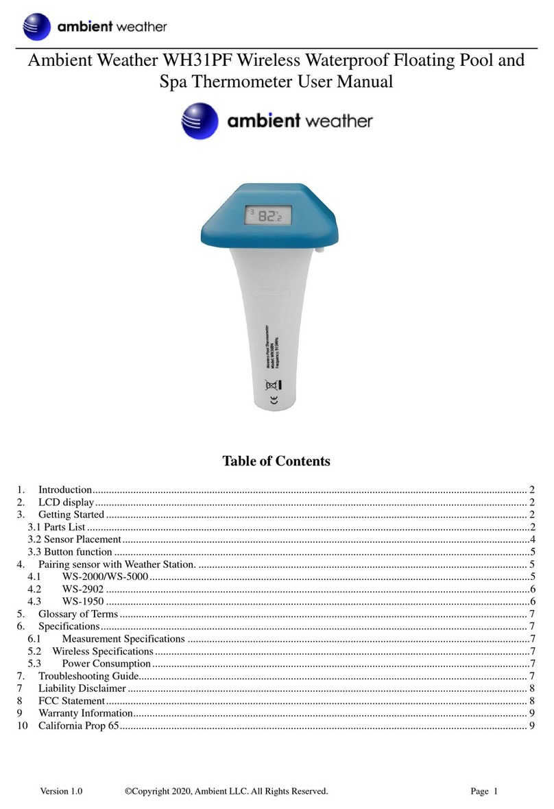 Ambient Weather WH31PF user manual