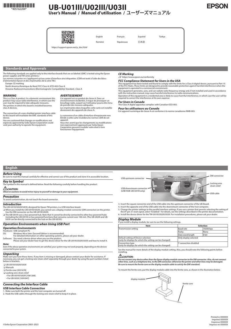 Epson UB-U01III User manual