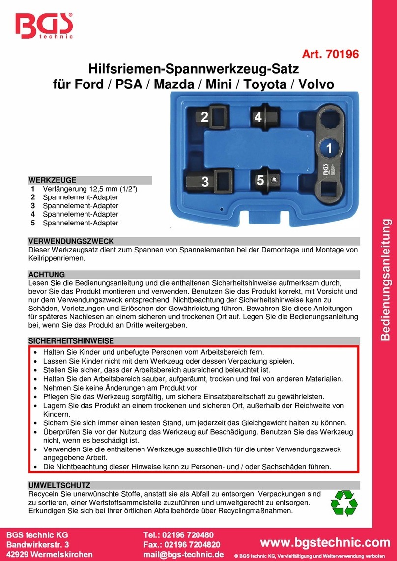 BGS technic 70196 User manual
