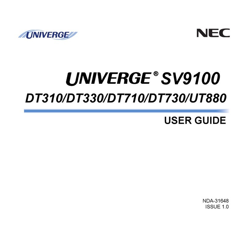 NEC Univerge SV9100 user guide