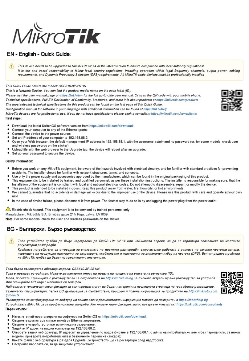 MikroTik CSS610-8P-2S+RM quick guide MikroTik CSS610-8P-2S+RM quick guide