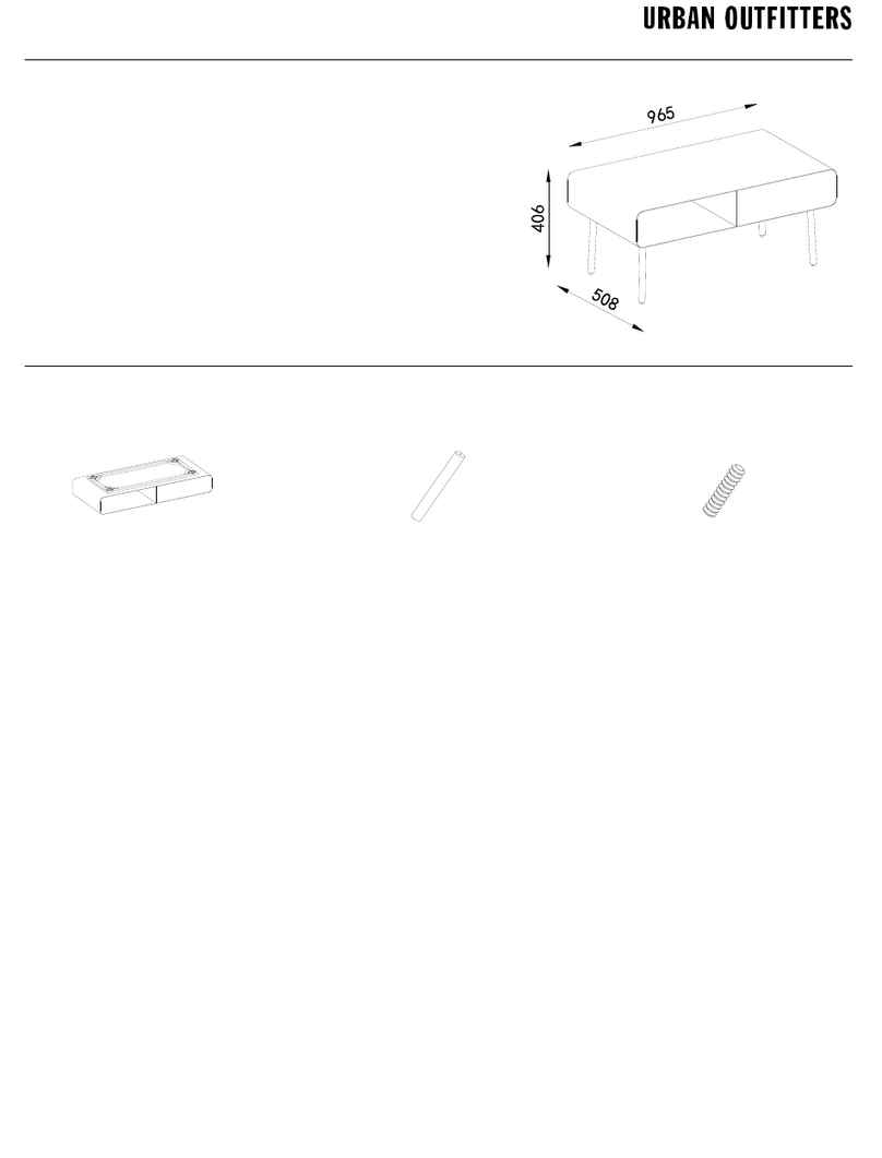 URBAN OUTFITTERS HUGO COFFEE TABLE Assembly instructions URBAN OUTFITTERS HUGO COFFEE TABLE Assembly instructions