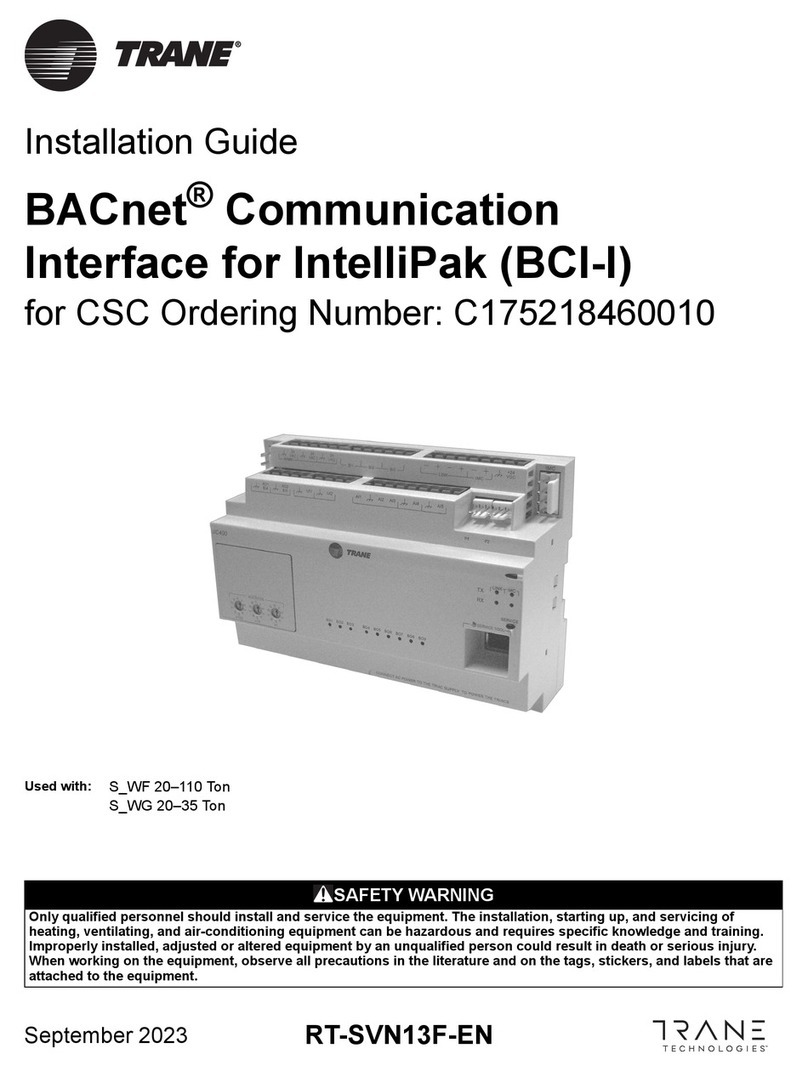 Trane BACnet C175218460010 User manual