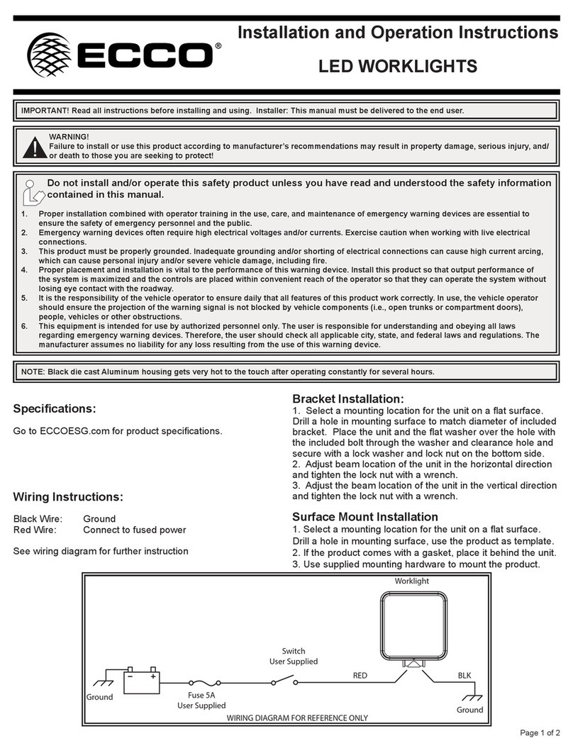 Ecco EW2421W Installation and operation instruction