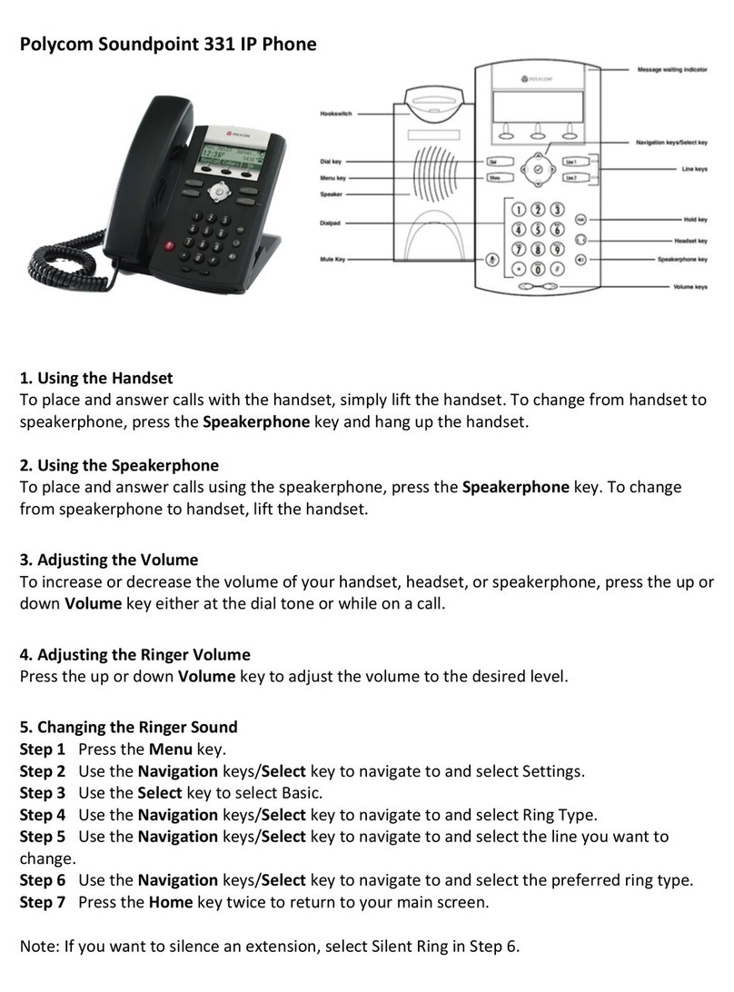 Polycom Soundpoint 331 User manual