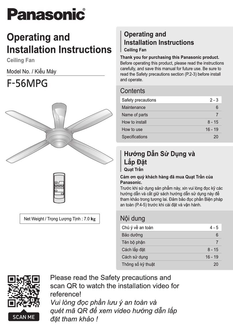 Panasonic F-56MPG Operating and installation instructions