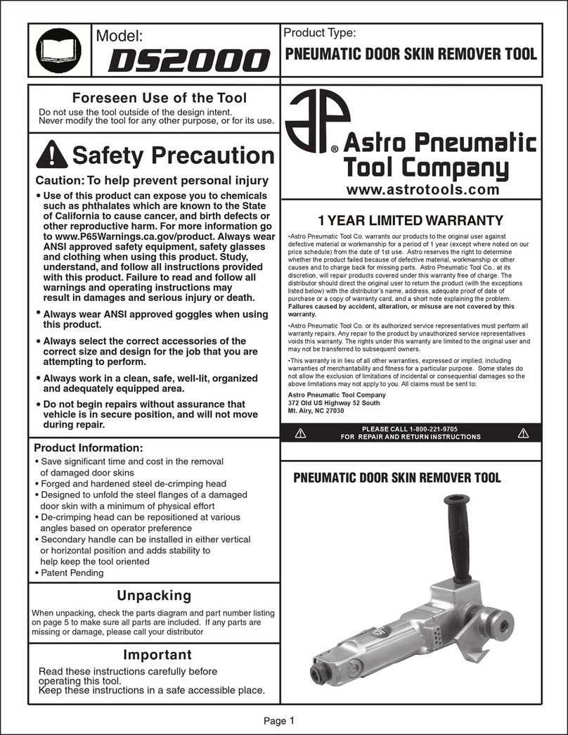 Astro Pneumatic Tool DS2000 manual