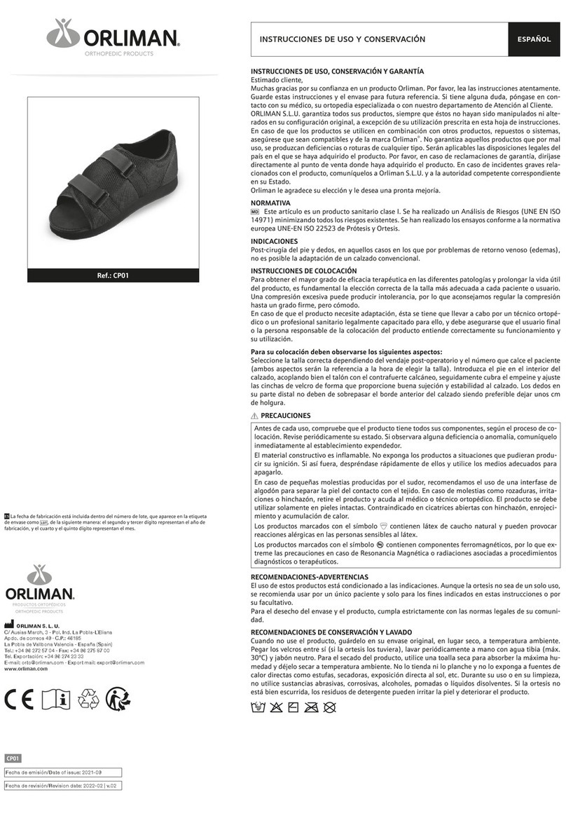 Orliman CP01 User manual