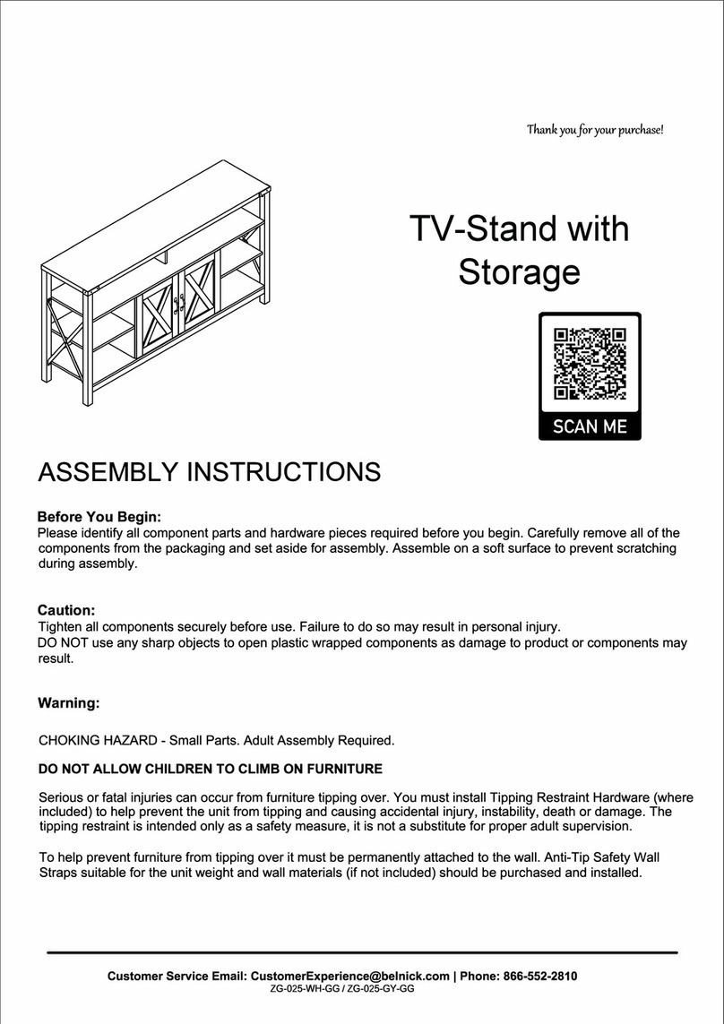 Belnick ZG-025-WH-GG Assembly instructions
